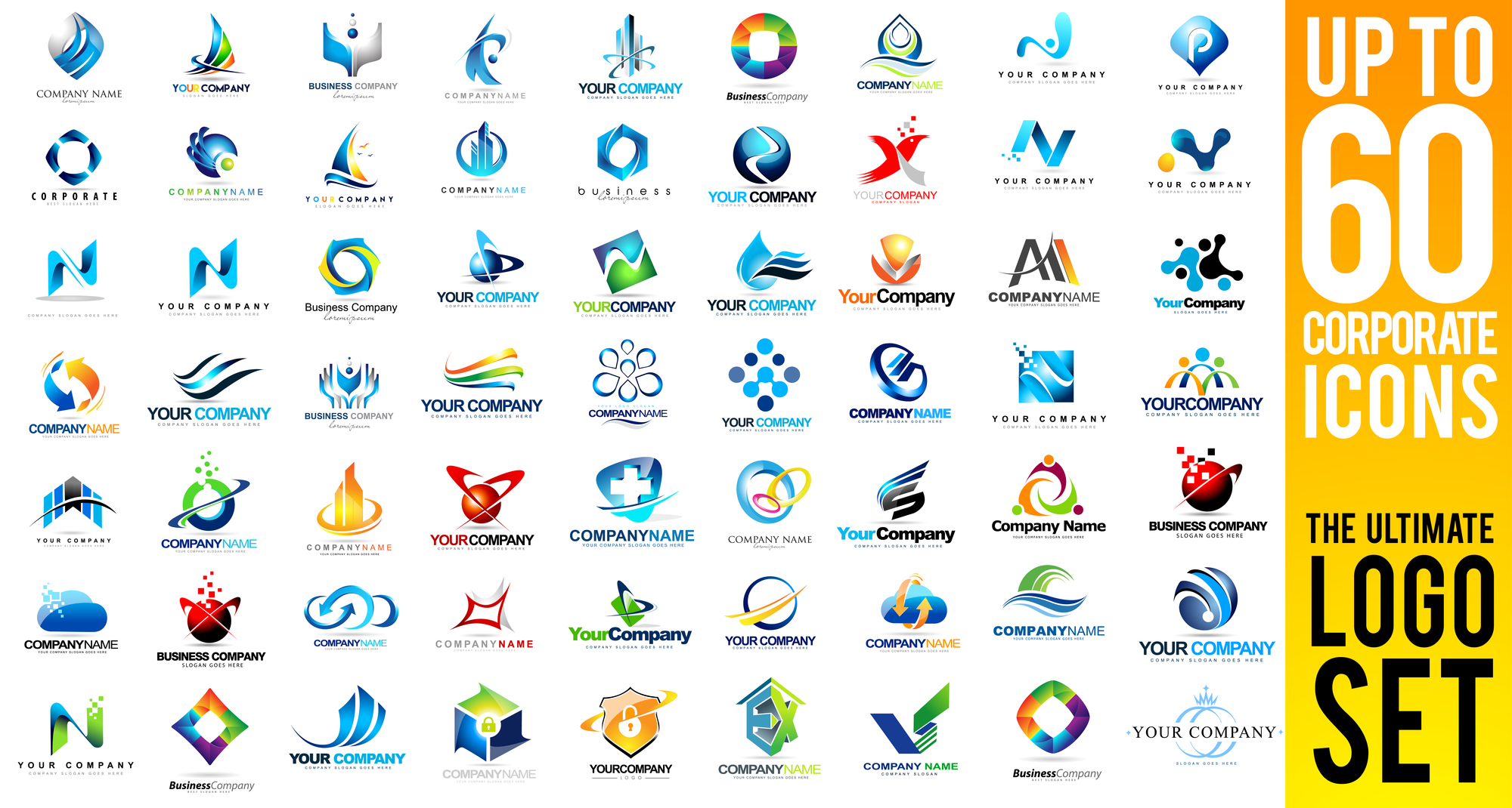 Distintos ejemplos de logos de empresas