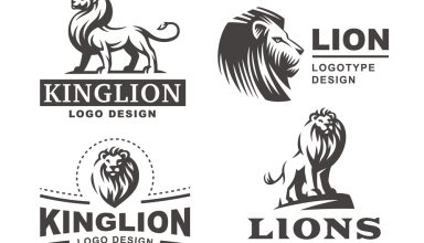 Imagen vectorial logo de un león